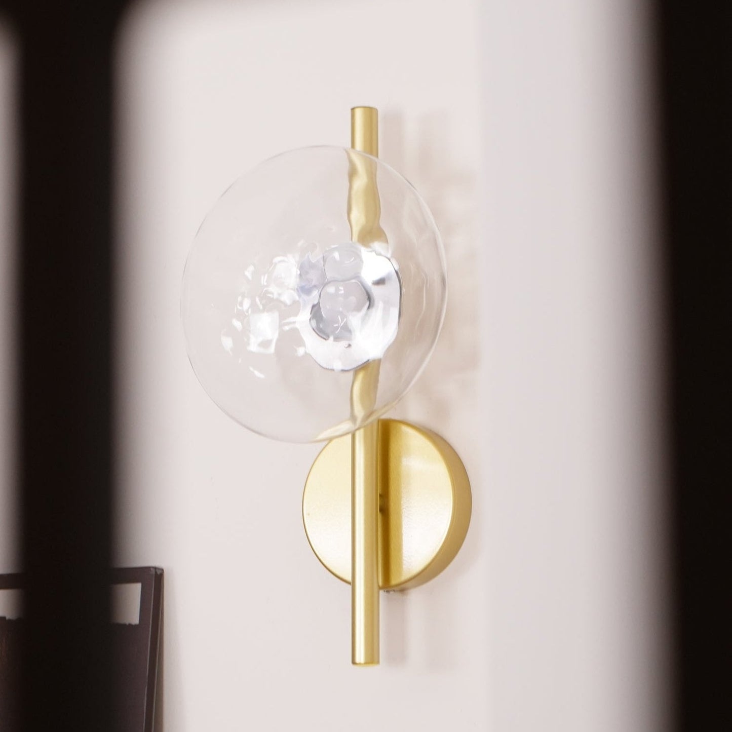 Wandlamp Glas Rond Scandinavisch LED 5W Zwart Goud 20cm Design