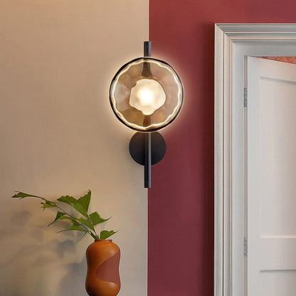 Wandlamp Glas Rond Scandinavisch LED 5W Zwart Goud 20cm Design