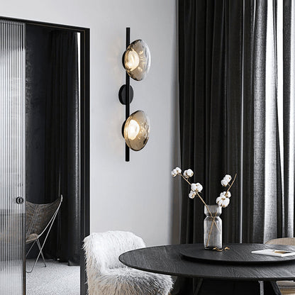 Wandlamp Glas Rond Scandinavisch LED 5W Zwart Goud 20cm Design