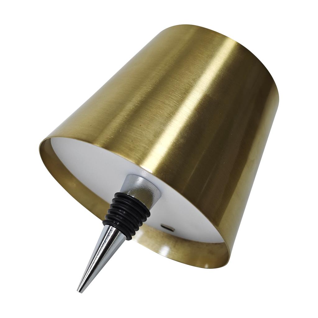 Draadloze Dimbare LED Flessenlamp Modern Design Oplaadbaar USB-C Wit Zwart Bruin Goud