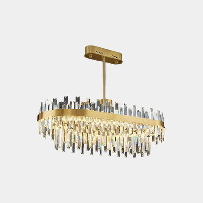 Kristallen Kroonluchter Goud Rond Ovaal LED 60 80 100cm
