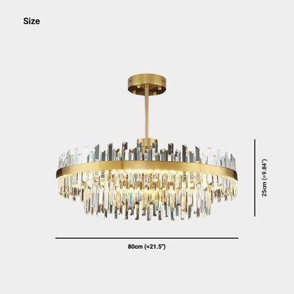 Kristallen Kroonluchter Goud Rond Ovaal LED 60 80 100cm
