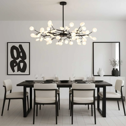 Firefly LED Kroonluchter G4 LED 3000K Zwart/Wit Eettafel Verlichting Modern Design Plafondlamp Grote Ruimte