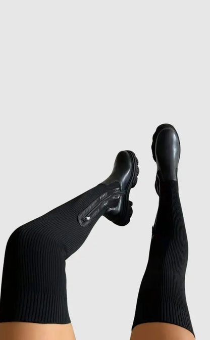 Comfortabele Laars met Stretch voor Brede Voeten