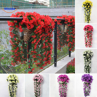 Kunst orchidee hangplant met hangende bloemen voor wanddecoratie, interieur en bruiloften