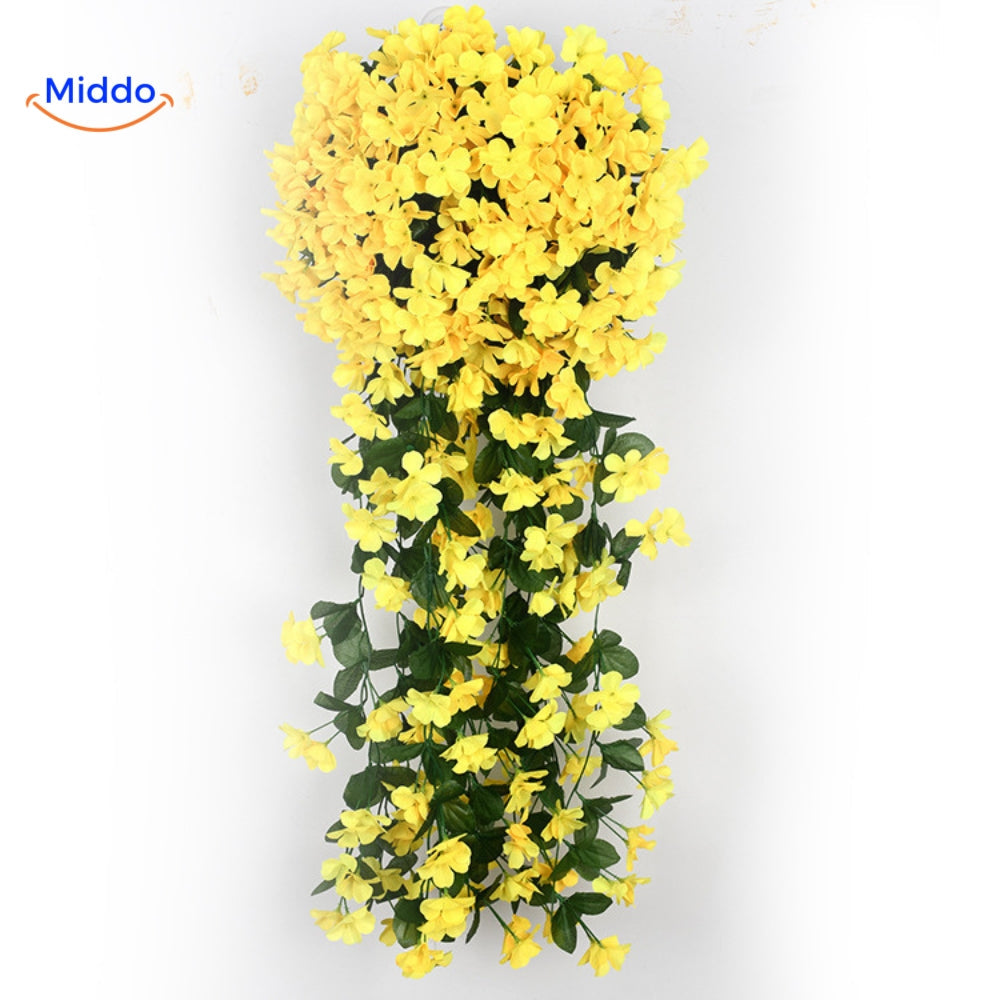 Kunst orchidee hangplant met hangende bloemen voor wanddecoratie, interieur en bruiloften