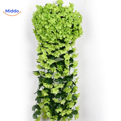 Kunst orchidee hangplant met hangende bloemen voor wanddecoratie, interieur en bruiloften