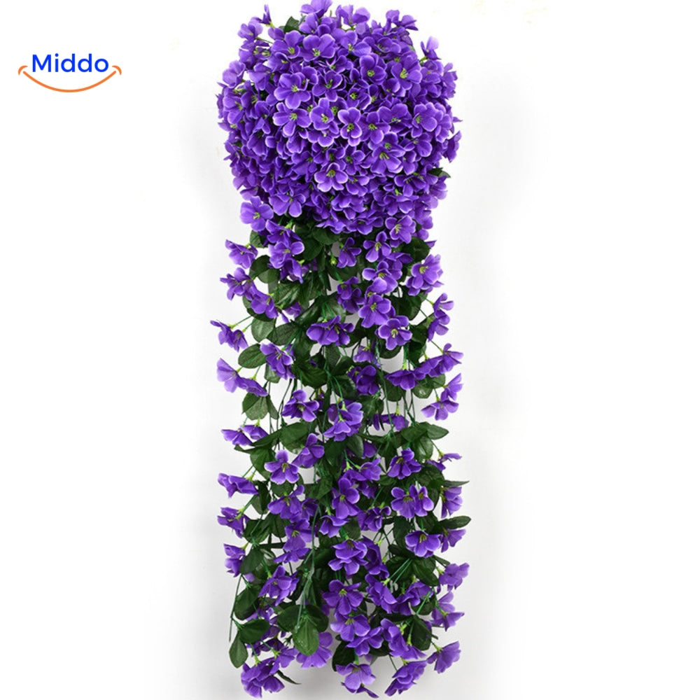 Kunst orchidee hangplant met hangende bloemen voor wanddecoratie, interieur en bruiloften