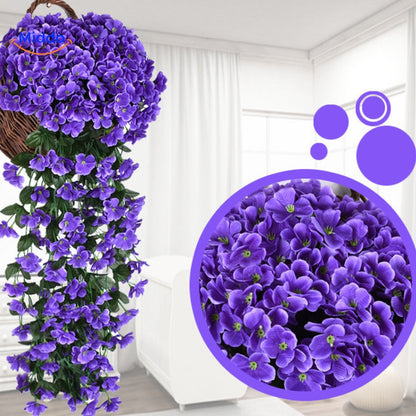 Kunst orchidee hangplant met hangende bloemen voor wanddecoratie, interieur en bruiloften