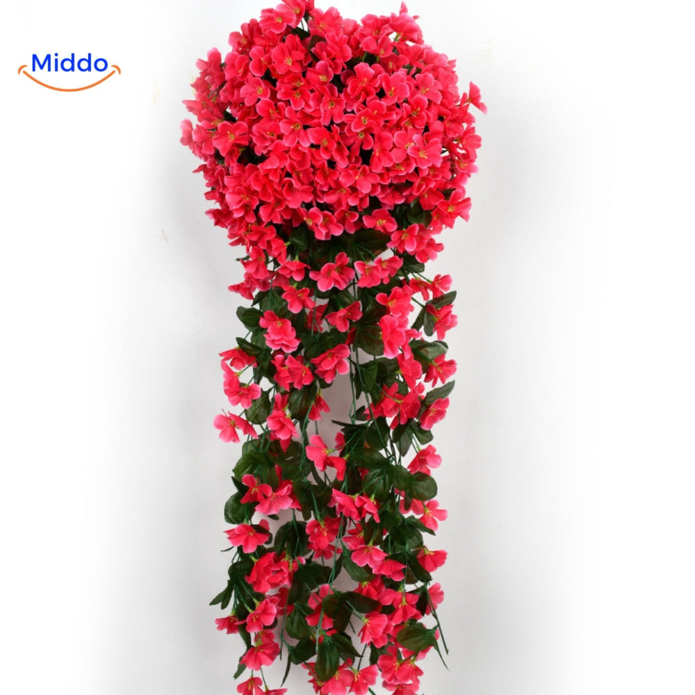Kunst orchidee hangplant met hangende bloemen voor wanddecoratie, interieur en bruiloften