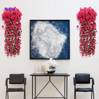 Kunst orchidee hangplant met hangende bloemen voor wanddecoratie, interieur en bruiloften