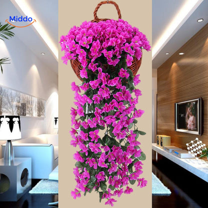 Kunst orchidee hangplant met hangende bloemen voor wanddecoratie, interieur en bruiloften