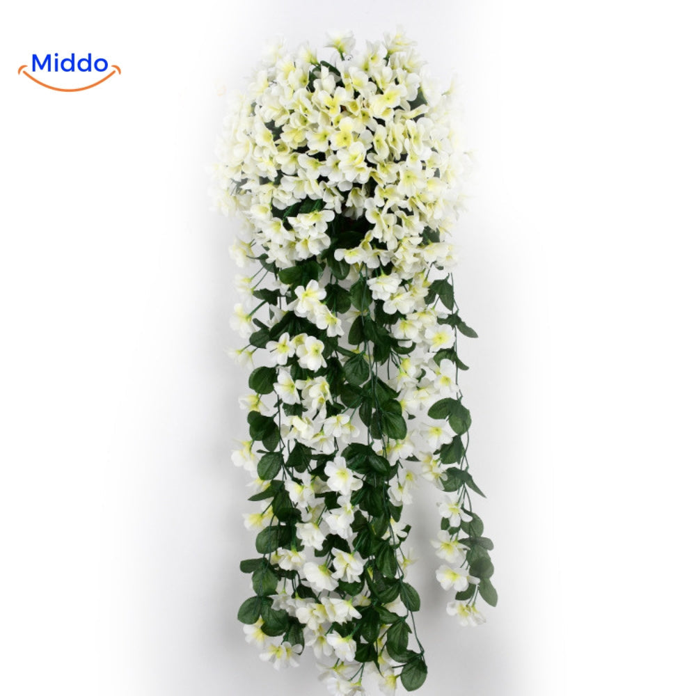 Kunst orchidee hangplant met hangende bloemen voor wanddecoratie, interieur en bruiloften