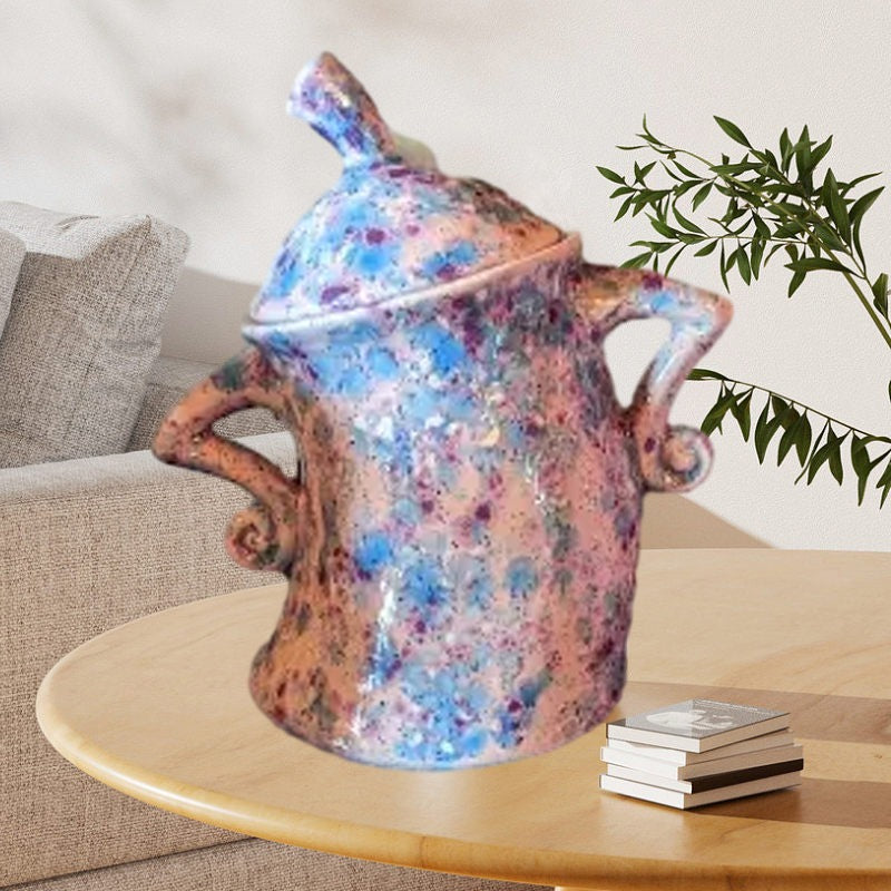 Voorraadpot Vrouwelijk Silhouet Keramisch Hars 17×20cm Speels Design Decoratieve Keukenopslag Wit Woonaccessoire