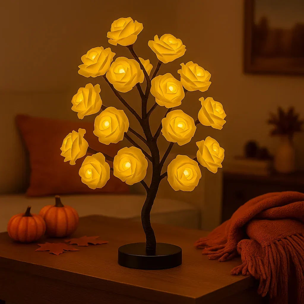Decoratieve LED-Bloemenboom met Roze Bloesem voor Sfeervolle Binnenverlichting 40cm