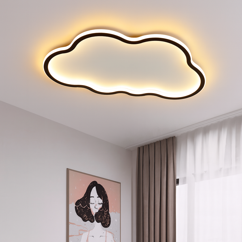 Cloud plafondlamp LED aluminium PVC wit slaapkamer woonkamer plafondverlichting modern Scandinavisch design