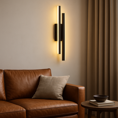 Moderne LED wandlamp metaal acryl 3000K goud slaapkamer wandverlichting verticaal design lamp minimalistisch interieur
