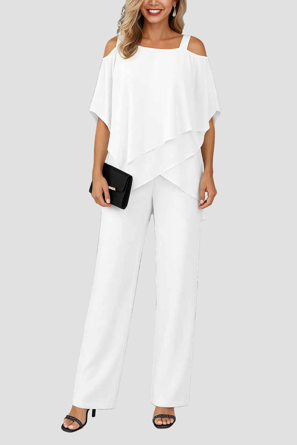 Dames Set Off Shoulder Top Wijde Broek Zomerjurk - StudioMarella