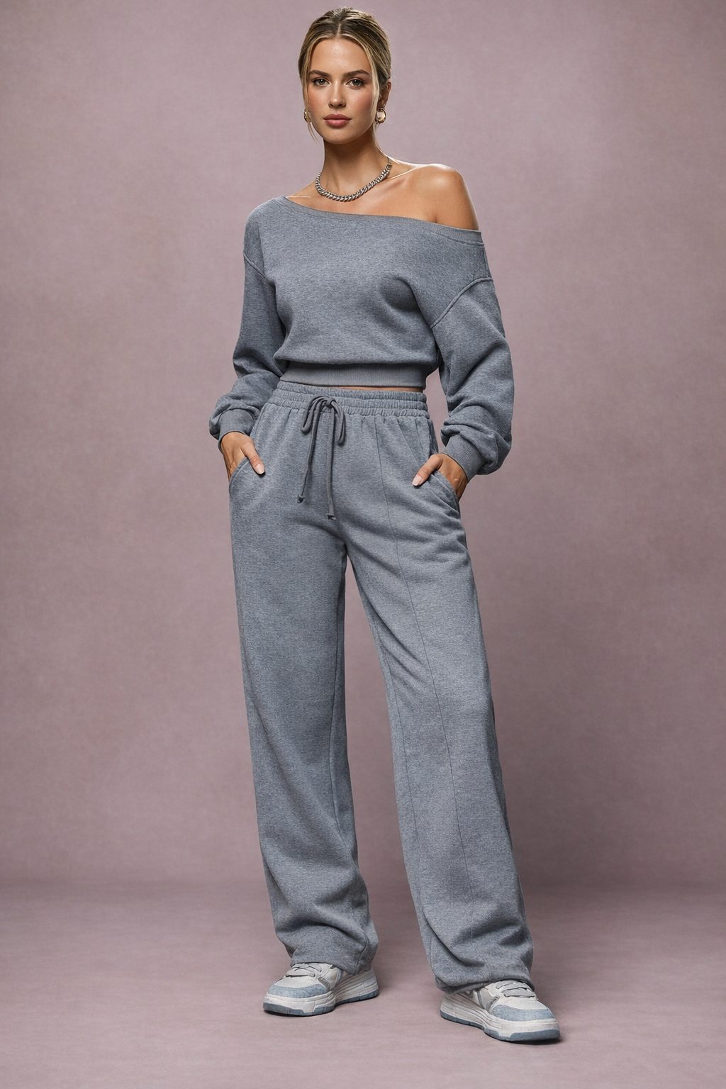 Dames Comfy Set - Zacht Tweedelig Top en Broek - StudioMarella