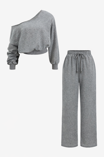 Dames Comfy Set - Zacht Tweedelig Top en Broek