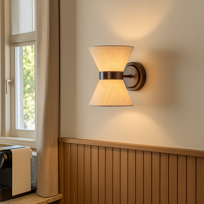 Wabi Sabi Zijden Wandlamp G9 Ø24cm Warm Licht Wandverlichting Slaapkamer Woonkamer Japandi Design