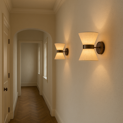 Wabi Sabi Zijden Wandlamp G9 Ø24cm Warm Licht Wandverlichting Slaapkamer Woonkamer Japandi Design