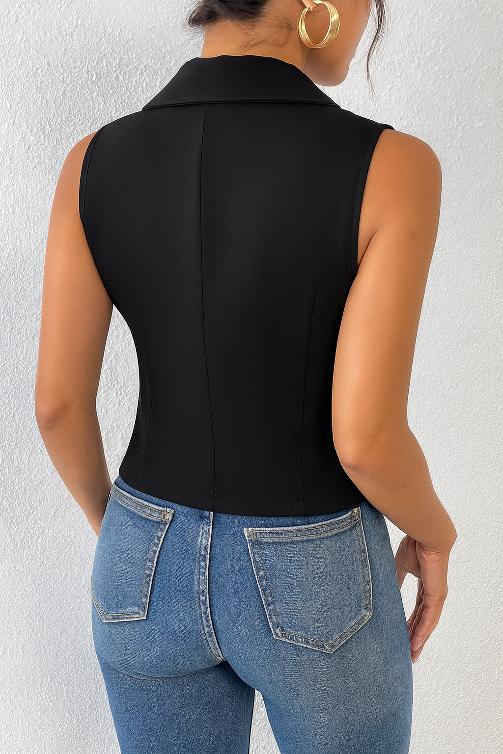 Dames Gilet Elegant Verstelbaar Getailleerd Model