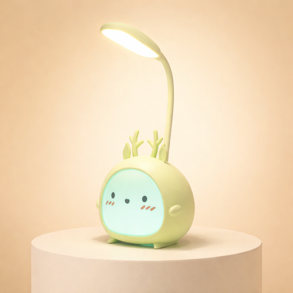 Oplaadbare Kinderlamp met Flexibele Arm en LED-Verlichting – Bureaulamp voor Kinderkamer