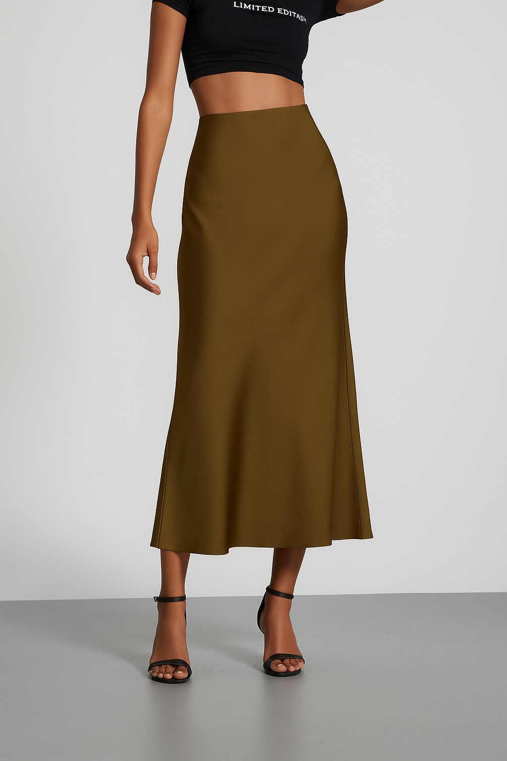 Maxi Rok van Satijn met Glans Comfy en Luchtig