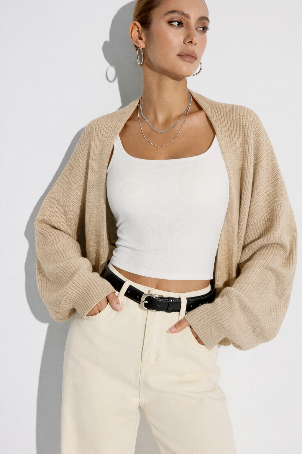 Dames Vest Comfy Pofmouwen Elegante Trendy