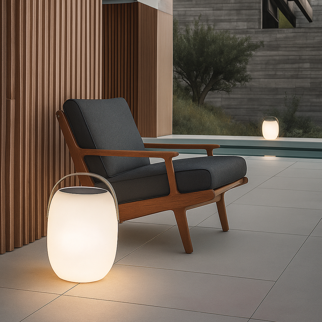 Draagbare Solar Tafellamp LED ABS Glas Buiten Terras Tuin Sfeerverlichting Waterdicht Dimbaar Warm Licht