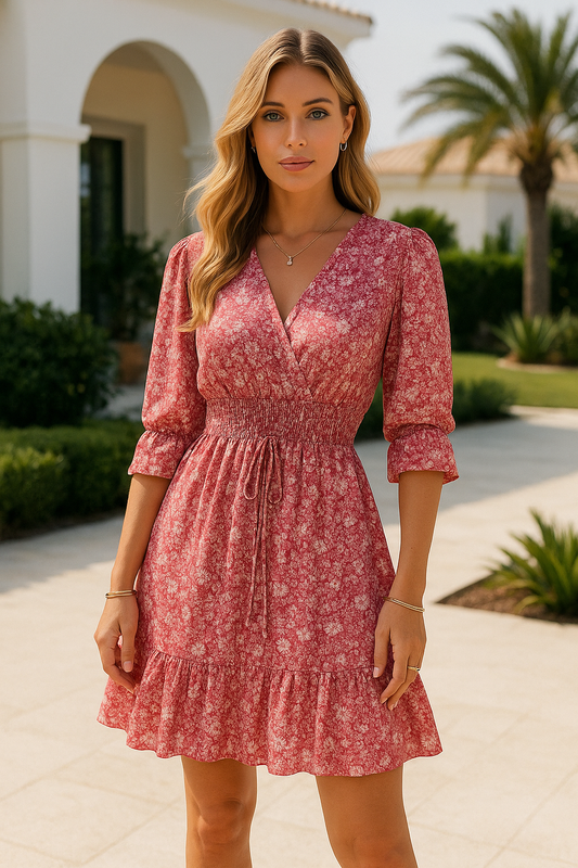 Vrouwelijke Bloemen Jurk Zomerse Mini Jurk Casual - StudioMarella