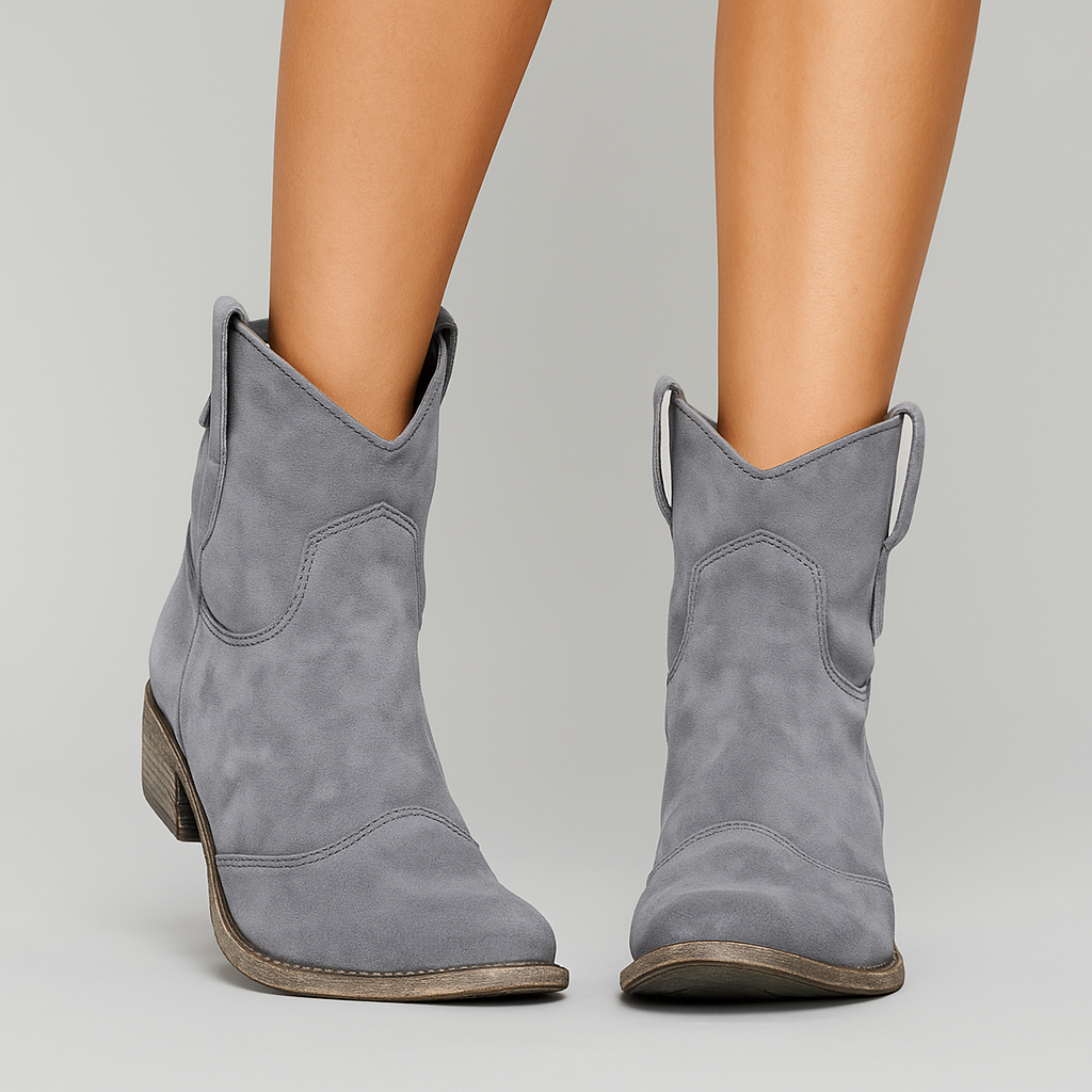 Dames Enkellaarzen Vintage Stijl Cowboy