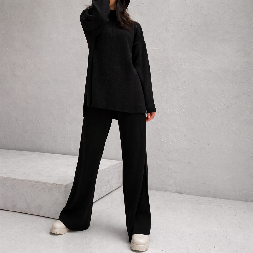 Dames Vrijetijdspak Tweedelig Comfortabele Hoge Taille Stretch