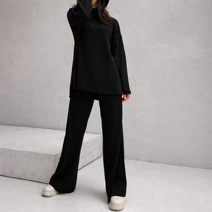 Dames Vrijetijdspak Tweedelig Comfortabele Hoge Taille Stretch