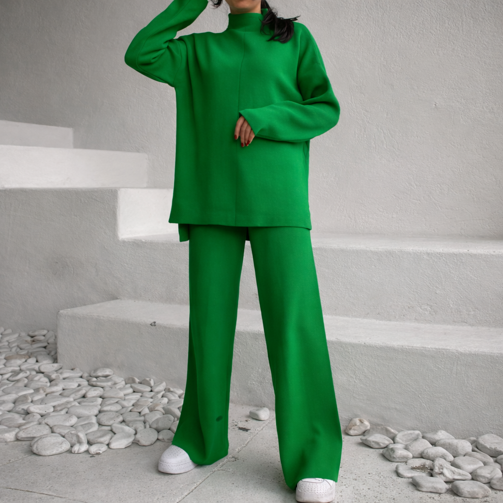 Dames Vrijetijdspak Tweedelig Comfortabele Hoge Taille Stretch