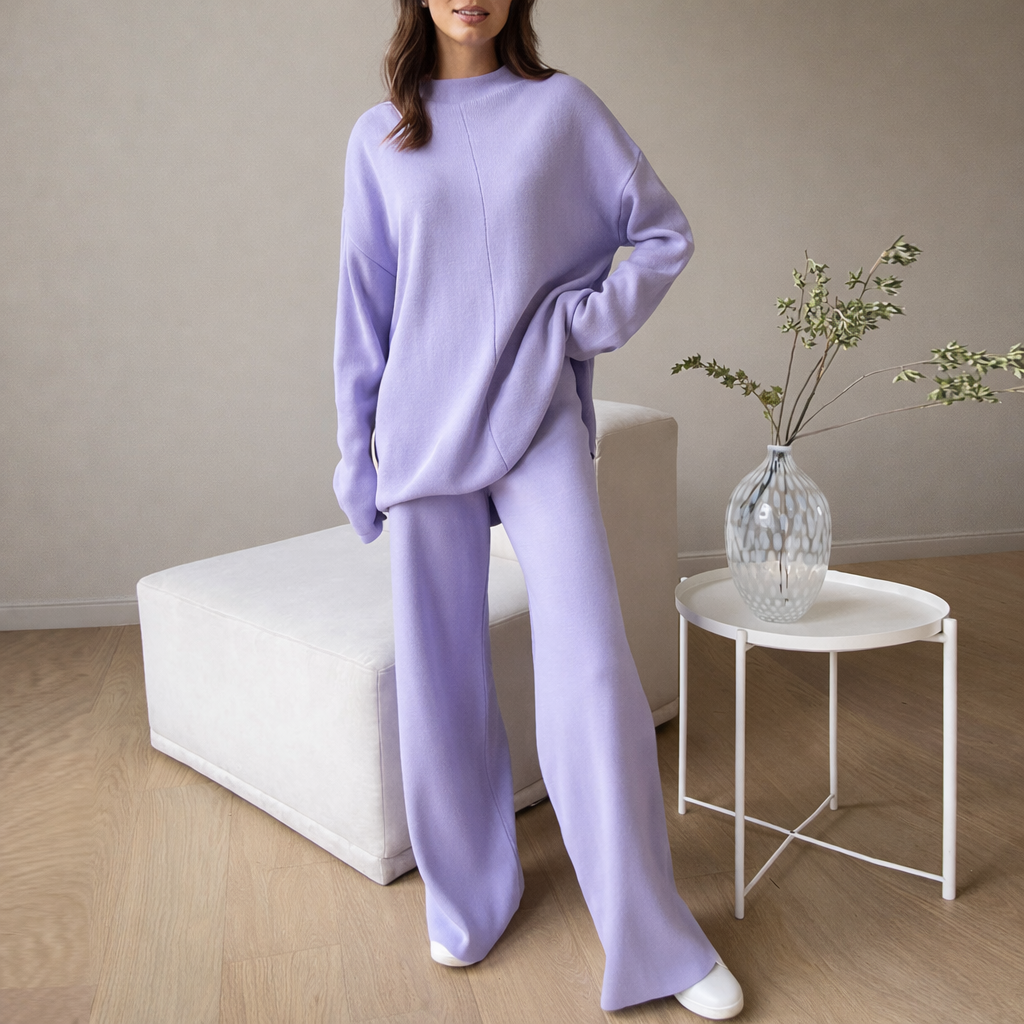 Dames Vrijetijdspak Tweedelig Comfortabele Hoge Taille Stretch