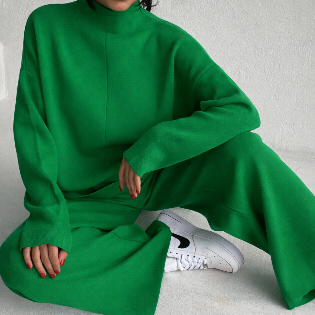 Dames Vrijetijdspak Tweedelig Comfortabele Hoge Taille Stretch