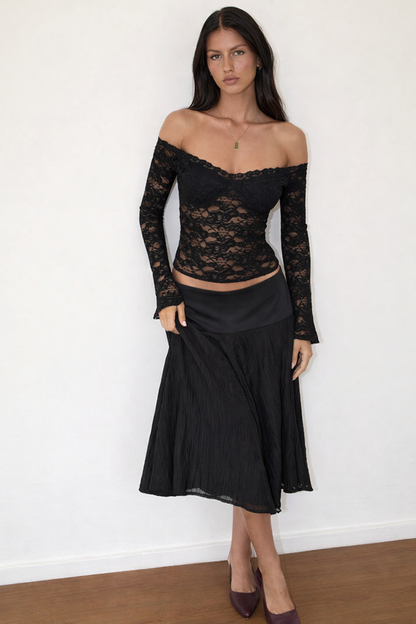 Vrouwelijke Kanten Top Off-Shoulder Corset Stijl