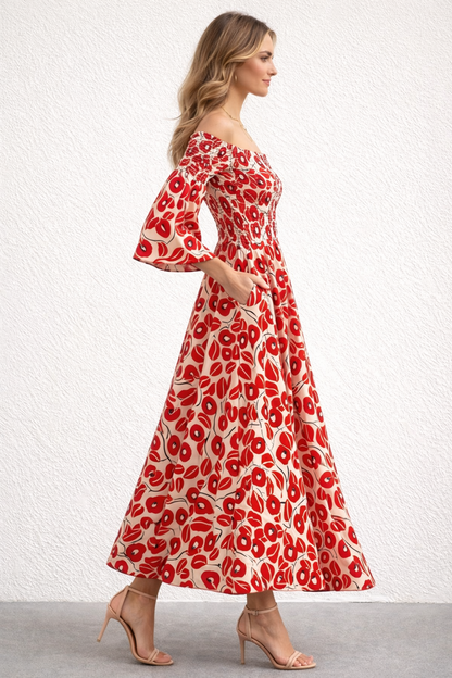 Maxi Jurk Dames Bloemenprint Zomerjurk Luchtig en Stijlvol