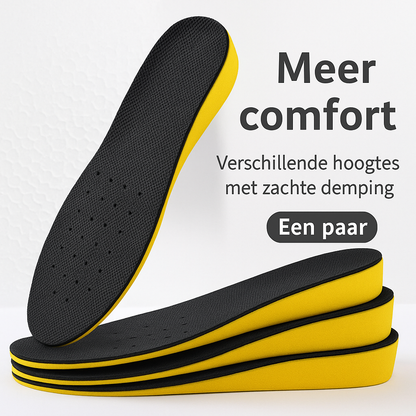 Hoogteverhogende Inlegzolen voor Schoenen – Discreet Formaat en Extra Comfort