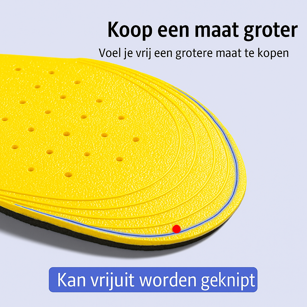 Hoogteverhogende Inlegzolen voor Schoenen – Discreet Formaat en Extra Comfort