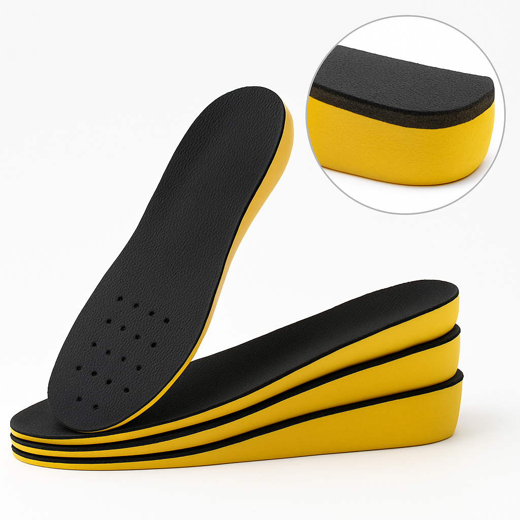 Hoogteverhogende Inlegzolen voor Schoenen – Discreet Formaat en Extra Comfort