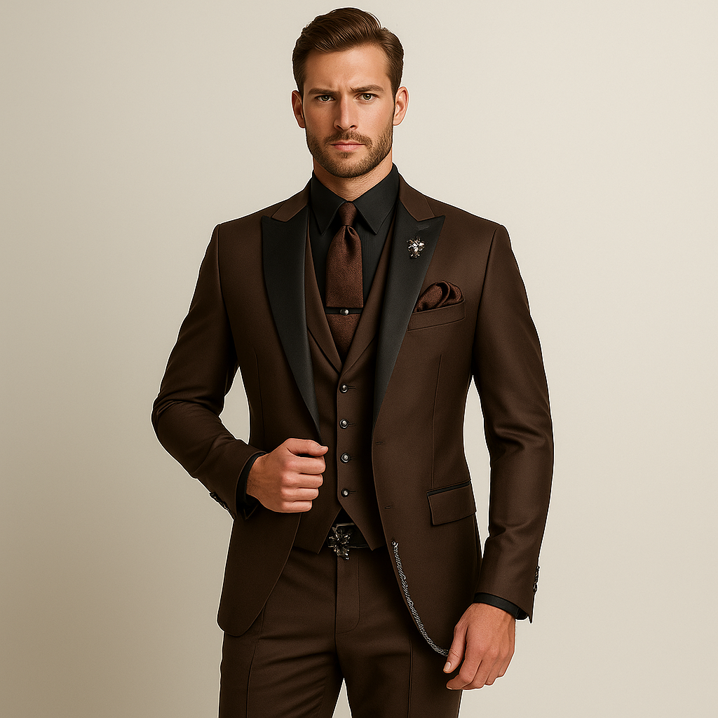 Heren Gilet 3-delig Pak Slim Fit Satijn Bruiloft