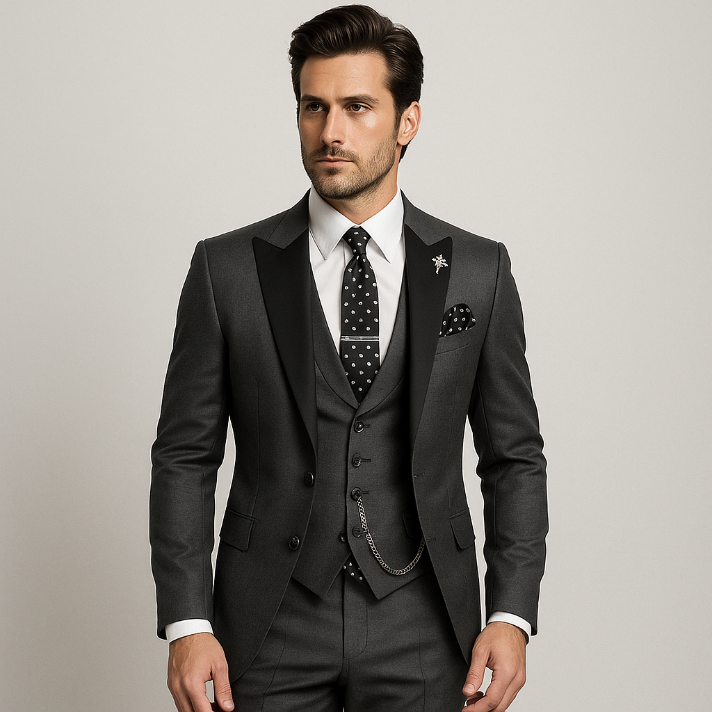 Heren Gilet 3-delig Pak Slim Fit Satijn Bruiloft