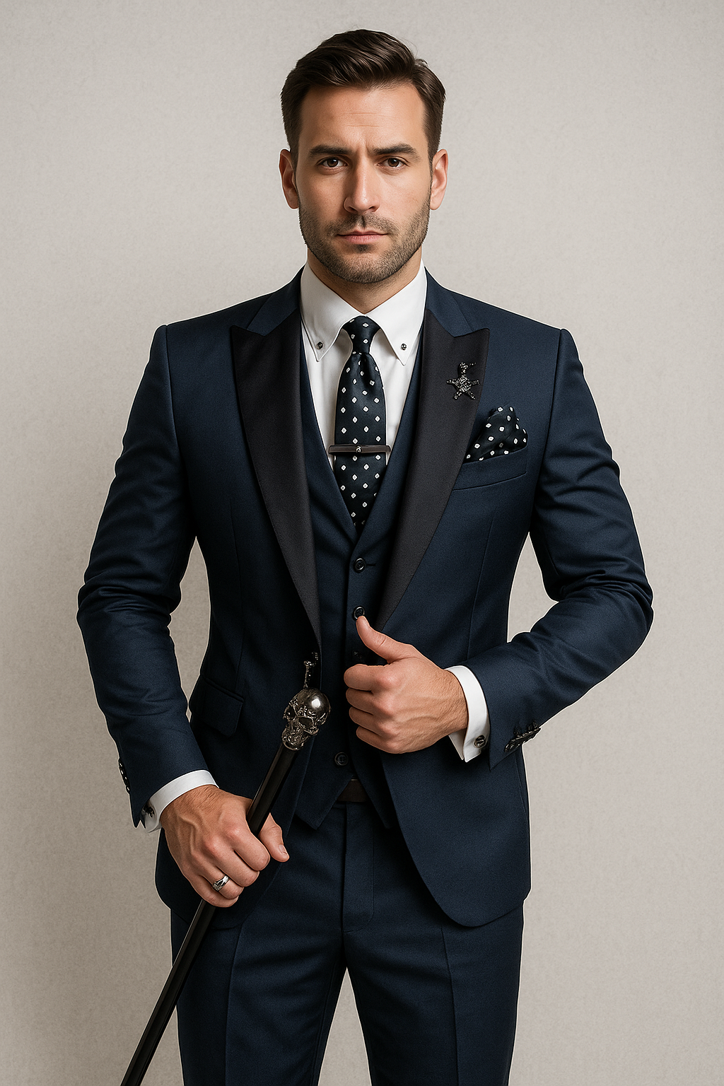 Heren Gilet 3-delig Pak Slim Fit Satijn Bruiloft