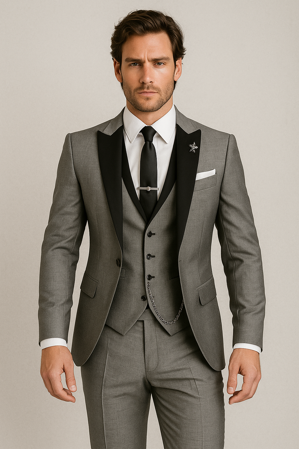 Heren Gilet 3-delig Pak Slim Fit Satijn Bruiloft