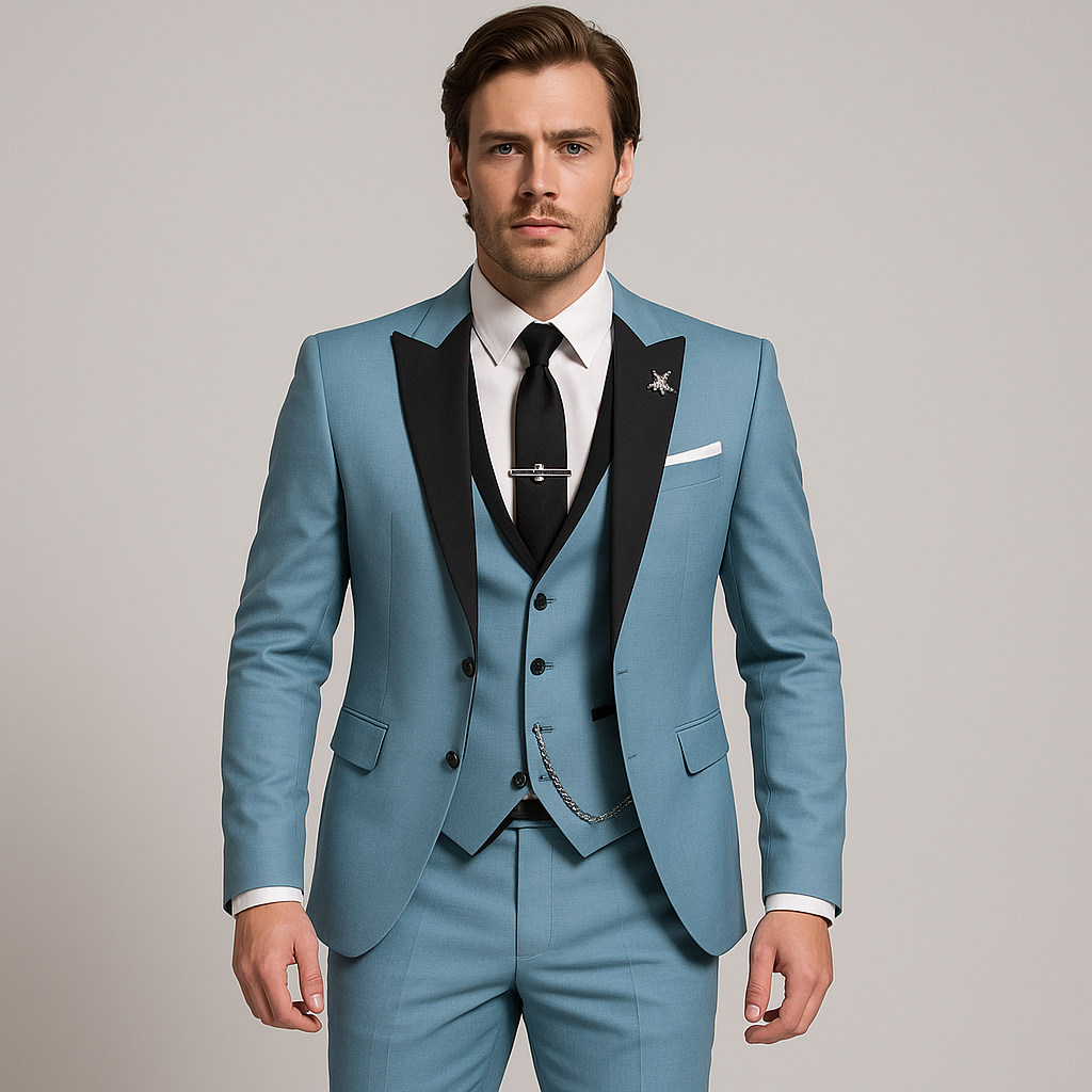 Heren Gilet 3-delig Pak Slim Fit Satijn Bruiloft