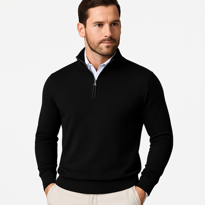Heren Trui Half-Zip Hoge Kraag Warm en Comfortabel