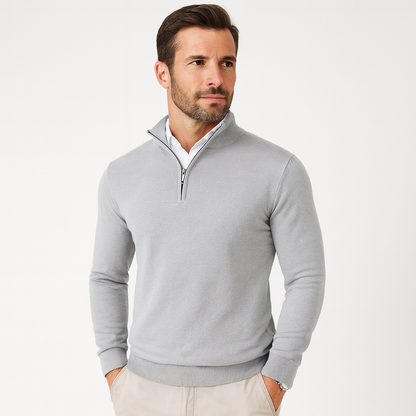 Heren Trui Half-Zip Hoge Kraag Warm en Comfortabel